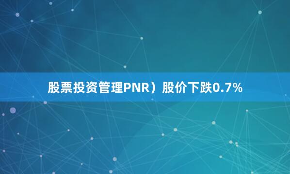 股票投资管理PNR）股价下跌0.7%